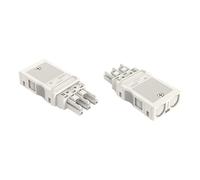 WAGO WINSTA® MIDI 3-Pole Pluggable Connector, 25A, 450V, Push-in CAGE CLAMP, White, 1 x Plug 1 x Socket 2 x Strain Relief Housing and 1 x locking lever, 770-099/K000-0005