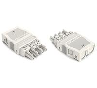 WAGO WINSTA® MIDI 4-Pole Pluggable Connector, 25A, 450V, Push-in CAGE CLAMP, White, 1 x Plug 1 x Socket 2 x Strain Relief Housing and 1 x locking lever, 770-099/K000-0006