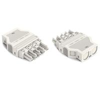 WAGO WINSTA® MIDI 5-Pole Pluggable Connector, 25A, 450V, Push-in CAGE CLAMP, White, 1 x Plug 1 x Socket 2 x Strain Relief Housing and 1 x locking lever, 770-099/K000-0007