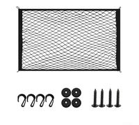 Wagon Cargo Net For Collapsible Foldable Wagon, Heavy Duty Nylon Elastic Mesh With 4 Hooks, Secure Cover For Beach Cart Garden Cart Outdoor Transport(100 * 80cm)