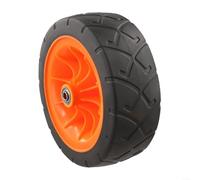 Wagon Cart Wheel 200x70mm Solid Rubber Tire with Anti-Slip Pattern and 200kg Load Capacity, Compatible with Camping Folding Trolley Carts, Black