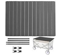 Wagon Table Top 33.8x21.6" Carbon Steel Heavy Duty Folding Wagon Table Top Attachment Portable for Camping Picnic Barbecue