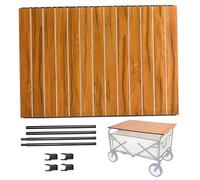 Wagon Table Top Attachment 30x22" Collapsible Wagon Table Top Aluminum Alloy Heavy Duty Waterproof Portable ideal for Camping Picnic Wood Grain
