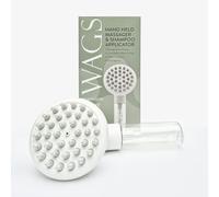 WAGS Premium Pet Handheld Massager and Shampoo Applicator, White, 80ml Capacity, with Deep Cleansing and Stress Reducing Features, 90mm x 90mm x 200mm