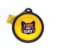 Wags & Whiskers Travel Pet Bowl - I Love My Cat 00204100002