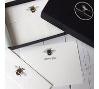 Wagtail Designs Thank You Cards with a Bumble Bee Illustration in a lovely Black Box with Ribbon (20)