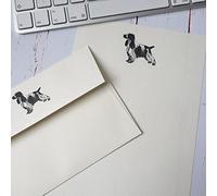 Wagtail Designs Writing Paper Gift Set with a Cocker Spaniel Dog Illustration in a Lovely Black Box with Ribbon (Choose from 12,18 or 36 Sheets of Quality Letter Writing Paper and envelopes) (36)
