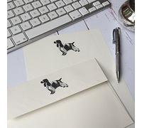 Wagtail Designs Writing Paper Gift Set with a Cocker Spaniel Dog Illustration in a Lovely Black Writing Case Style Folder (18)