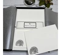 Wagtail Designs Writing Paper Gift Set with a Hedgehog Illustration in a Lovely Black Box with Ribbon (Choose from 18 or 36 Sheets of Quality Letter Writing Paper and envelopes) (18)