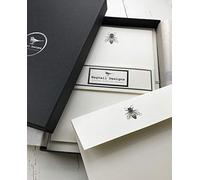 Wagtail Designs Writing Paper Gift Set with a Honey Bee Illustration in a Lovely Black Box with Ribbon (Choose from 18 or 36 Sheets of Quality Letter Writing Paper and envelopes) (36)
