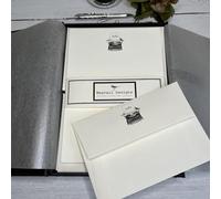 Wagtail Designs Writing Paper Gift Set with a Typewriter Illustration in a Lovely Black Writing Case Style Folder with Magnetic Fastener (18 Sheets and 18 envelopes)