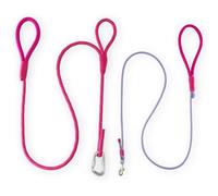 Wagtime Club Twin Tails Leash Set - Includes 5ft Dual Handle Dog Leash and 4.5ft Lightweight Premium Rope Pet Leashes, Kid-Friendly Family Set, Reflective Dog Leashes for Small Medium and Large Dogs