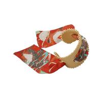 [Wagurum] Comfortable Silk Scarf Bracelet Adjustable Hollow Bangle for Women Fashion Party Dating Accessories List Jewelry