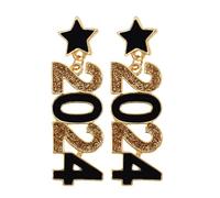 [Wagurum] Elegant Crystal Digital Pendant Earrings/Necklace Ornaments Handmade Jewelry Charms Women Fashion Forward Style