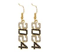 [Wagurum] Elegant Crystal Digital Pendant Earrings/Necklace Ornaments Handmade Jewelry Charms Women Fashion Forward Style