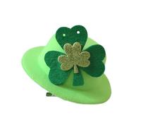 [Wagurum] Stpatricks Day Celebration The Tot Hat With Clip Irish National Day Green Hat For Festival Gathering Party And Parades