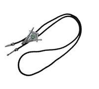 [Wagurum] Western Themed Boloti Necklace with Metal Devil Eye Pendant Leather Rope Neckwear for Casual and Party Outfit, a