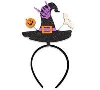 [Wagurum] Witch Glitter Headband Christmas Headwear Halloween Party Photo Props Karaoke Party Headwear Cosplay Accessories