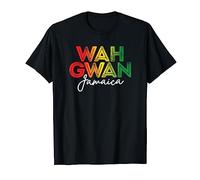 Wah Gwan Jamaica Patois Funny Jamaican Flag Womens Souvenir T-Shirt