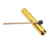 Wah-Wah Tube Set Aluminum Wah Tube D E F Note Portable Mini Tubes Meditation Sound Healing Children Percussion Instruments Education Learning(Gold E Note 26cm)