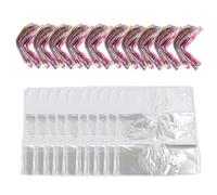 WAHEWUD 100 Pack Large Clear Cellophane Bags 23.6x29.5 Inch for Gift Baskets Wrapping Arts Crafts, Transparent Cello Bag with Ribbons for Party Favors Treats