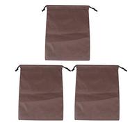 WAHEWUD 3 PCS Nylon Drawstring Bag, Drawstring Travel Bag, Drawstring Design for Easy Opening and Closing, Waterproofness Storage Bags, for Store Clothes, Shoes, Cosmetic (Brown)