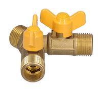 WAHEWUD 3 Way Gas Ball Valve,G1/2 Male Thread Gas Switch Fitting Premium Brass Quick Opening Closing Easy to Installation,Y Shaped Fuel Switch Fitting for Fuel Equipment