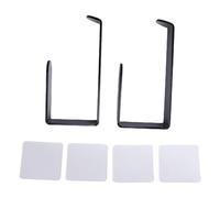 WAHEWUD Acrylic Curtain Holdbacks No Drill Self Adhesive Tiebacks for Drapery Clear Modern Wall Mounted Hook Holder for Window Treatment Living Room Nursery 2 Pack