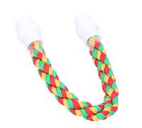 WAHEWUD Bendable Rope Perch, U Shape Bird Parrot Perch Stand Toy Colorful Cotton Bendable, Standing Climbing Rope Toy for Parakeet Budgies Cockatiels Lovebirds