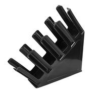 WAHEWUD Black Plastic Cup Storage Organizer 4 Compartment Holder Disposable Paper Plastic Cup Lid Dispenser Coffee Bar Breakroom Caddy Rack Stand Tool Piece Unit Gear Part Lot (Inclined