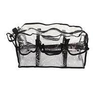 WAHEWUD Clear Makeup Bag, See Through Clear Bag Transparent Design Multiple Pockets Large Capacity Soft Shoulder, Transparent Shoulder Handbag for Store Digital Camera Water Bottle