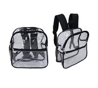 WAHEWUD Clear Organizer Bags, Transparent Backpack Handbag Convenient Durable Zip Design Black Strap Appropriately Sized, Clear Package for Daily Going Out Shopping