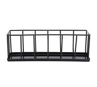 WAHEWUD Food Dispenser Multifunctional, Stainless Steel Reptile Food Dispenser Multifunctional Feeder Food Bowl for Feeding AnimalBlack (Black)