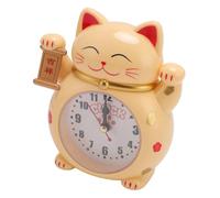 WAHEWUD Kids Alarm Clocks, Cute Cat Alarm Clock Kawaii Portable, Silent, Fun and Easy To Use, Cartoon Animal Alarm Clock for Travel, Home, The Bedroom, Office, Living Room (YF2025D)