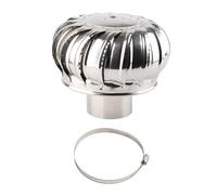 WAHEWUD Roof Turbine Vent, Stainless Steel Exhaust Fan, Automatic Silent Continuous Rotation, Rainproof Design Prevents Wind, Attic Air Ventilator Cover for Residential House