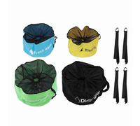 WAHEWUD RV Hose Storage Bag 4 Pack 18 x 20 Inches 600D Oxford Lining Breathable Mesh Top Color Coded ID Labels for Water Hose Sewer Hose Electrical Cord RV Organizer