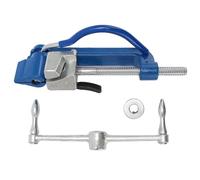 WAHEWUD Steel Banding Tool, Strapping Tensioner, Rubber Handle with Front Rear Latch, Incisive Cutting Head with Knob, Banding Tools for Strapping for Cables Wires