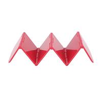WAHEWUD Taco Holder Stand ABS Plastic Tray for Hard or Soft Shells Mexican Food Serving Rack for Family Parties Taco Tuesday Display Washable Kitchen Dining Server Unit (Red)