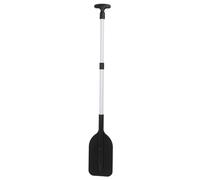 WAHEWUD Telescoping Aluminum Boat Paddle with Plastic Blade, Adjustable 54 to 110 cm, Non slip T Handle and Reinforced Blade for Inflatable Boats Kayaks Canoes Rafts (Black)