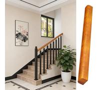 WAHHWF Black Deck Banister Column Floor Mount, Staircase Balusters Railing Post for Interior Hotel Balcony Yard Porch House, Stair Spindle with Screws & Flat Brackets(Handrail Length 60cm/23.6in)