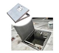 WAHHWF Crawl Space Access Door Exterior, General Stainless Steel Manhole Cover with Lock and Handle, Customisable Square Well Covers(28x45in)