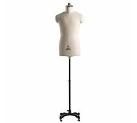 WAHHWF Male Mannequin for Sewing Clothes, Plus Size Sewing Dress Forms Large, Fully Pinnable Dressmaker Dummy Tailor Model on Wheels, Adult Full Size (Color : White, Size : M)