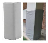 WAHHWF Square Extra Wide Column Protective Cover 9x9, Impact-Resistant Surrounding Support Pole Pads, Heavy-duty Rod Pad for Basement, Garage & Playground Poles(Grey)(H-60cm (24") pole)