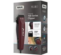 Wahl Hair Cutting Kit 100 Series – 10-piece Corded Clipper & Trimmer 79233-1017 – Burgundy
