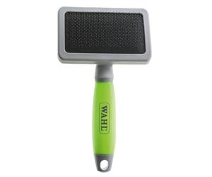 Wahl 2999-7075 Large Slicker Brush | Ergonomic gel handle, smooth fur, removes impurities, steel bristles, grooming tools for pets