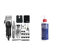 WAHL 3-in-1 Chrome Pro Deluxe Head Shaver & Nose Hair Trimmer for Men, Clipper Oil, 250 ml
