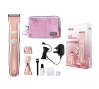 Wahl 3-in-1 Ladies Face and Body Hair Remover, Perfect for Gifting, Womens Hair Removal Trimmer, Female Rotary Shaver, Eyebrow Shaper, Comb Attachment, Facial Hair Trimmers for Women