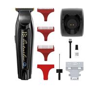 Wahl 5 Star Black Detailer Cordless Professional Hair Trimmer Zero Gap | Titanium and DLC coated blades deliver lasting sharpness with precise outlining, detailing and pattern work