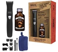Wahl 9865-805 Mens Rechargeable Beard Stubble Hair Trimmer & Beard Oil Gift Set