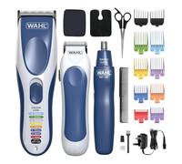 Wahl Colour Pro Cordless 3-in-1 Hair Cutting Kit, Rechargeable Hair Clipper, Battery Powered Trimmer & Ear/Nose Hair Removal, Suitable for Families, Colour Coded for Easy Home Hair Cuts
